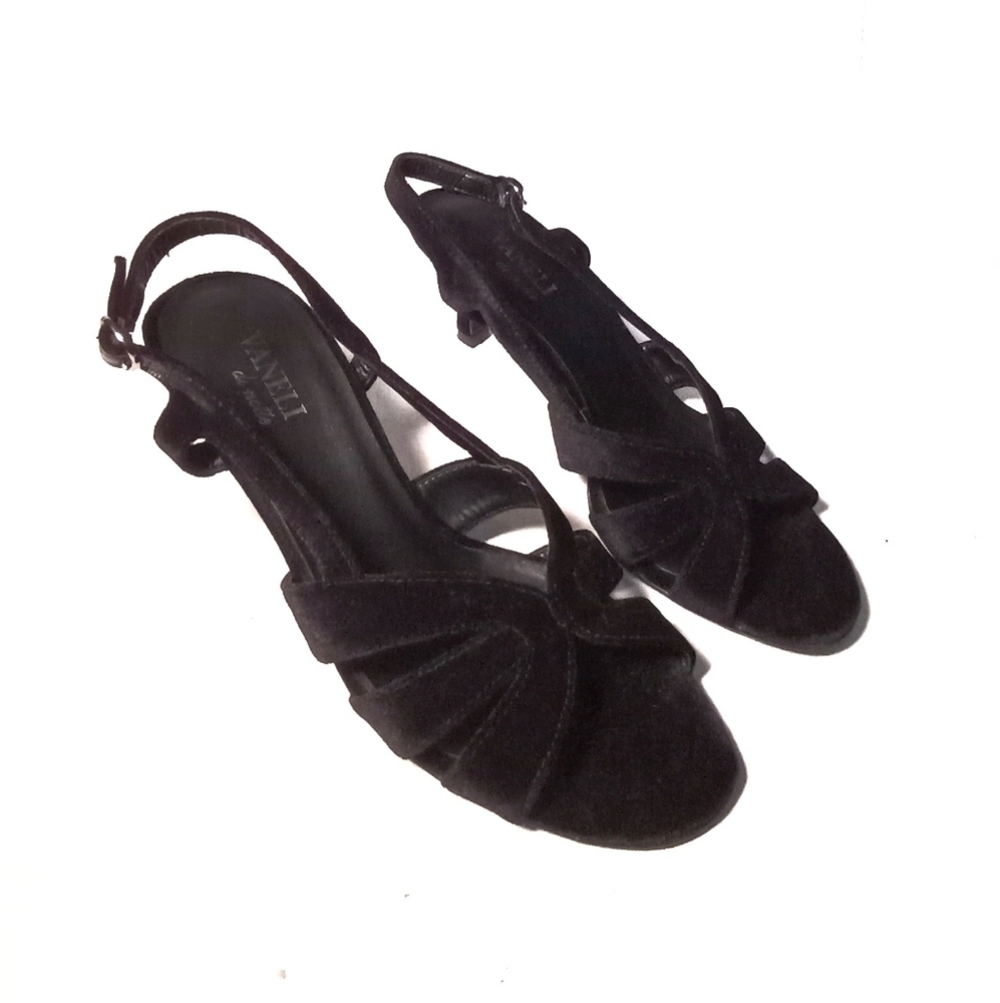 Vaneli Black Velour Heels
